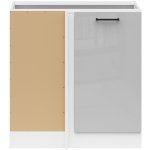 Junona Line Tafla skříňka BBL DNW/100/82 L, bílá/světle šedý lesk – Sleviste.cz