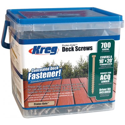 Kreg Protec-Kote Vruty pro terasy, sada 700 ks, 51 mm – Hledejceny.cz