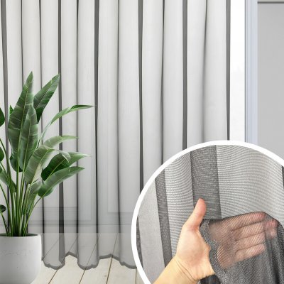 Tilová moderní záclona s řasící páskou tmavě šedá jemný tyl metráž Ervi DP 276 – Hledejceny.cz