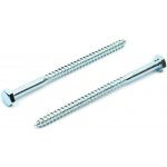 Podstavcový vrut do dřeva 6x150 zinek bílý, DIN 571 – Hledejceny.cz