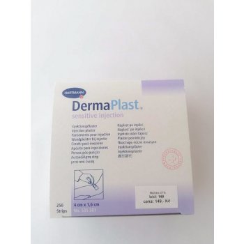 DermaPlast injekční náplast Sensitive 4 x 1,6 cm 250 ks