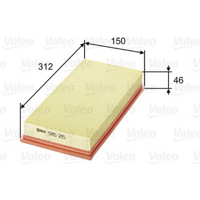 Vzduchový filtr VALEO 585215 – Zboží Mobilmania