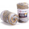 Příze Pletací / háčkovací příze YarnArt MACRAME CORD VR 3mm 918 hořčicovo-šedá, melírovaná 250g/85m