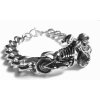 Náramek Steel Jewelry náramek kostra na motorce z chirurgické oceli NR140112