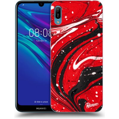 Pouzdro Picasee silikonové Huawei Y6 2019 - Red black čiré – Sleviste.cz