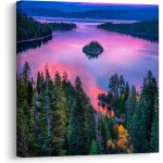 Obraz - Jezero Tahoe, Sierra Nevada, Kalifornie, USA, jednodílný 70x70 cm – Hledejceny.cz
