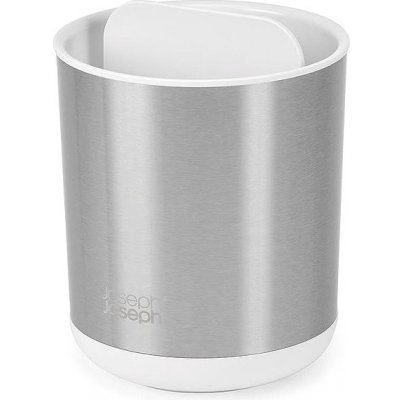 JOSEPH Stojánek na kartáčky malý Duo Steel Caddy 70607 nerez/bílý – Zboží Dáma