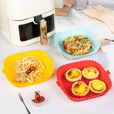 EASYLOCK 3dílná silikonová forma na fritézu, silikonová zapékací miska, příslušenství k fritéze červená – Hledejceny.cz