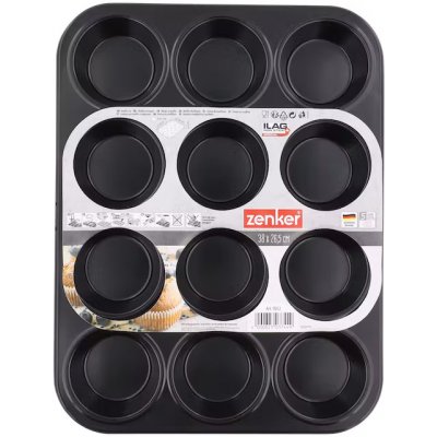 Zenker forma na muffiny Black 12 ks 38x26 cm – Zbozi.Blesk.cz