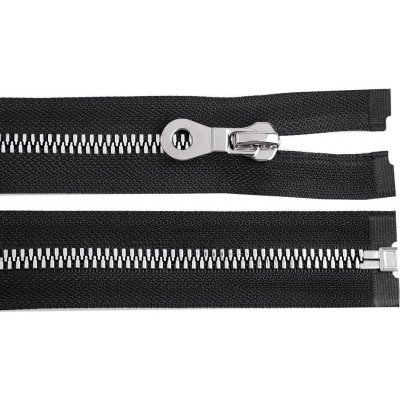 Kostěný zip, imitace kovu No 8 délka 80 cm bundový Varianta: 322 černá, Balení: 1 ks – Hledejceny.cz