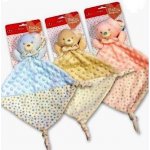 Bobo baby usínáček plyšový medvídek s čepičkou s hvězdičky růžový – Sleviste.cz