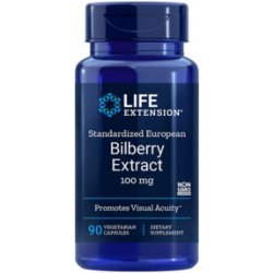 Life Extension Standardized European Bilberry Extract 90 vegetariánská kapsle, 100 mg