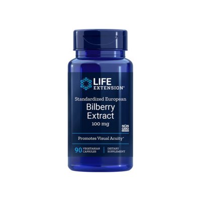 Life Extension Standardized European Bilberry Extract 90 vegetariánská kapsle, 100 mg
