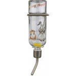 Trixie Skleněná napáječka Honey & Hopper s kovovým pítkem pro morčata 250 ml – Zboží Dáma