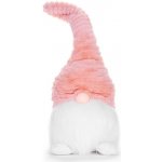 MagicHome Vánoční figurka Elf s krátkýma nohama látka růžová a bílá 20x19x58 cm – Hledejceny.cz