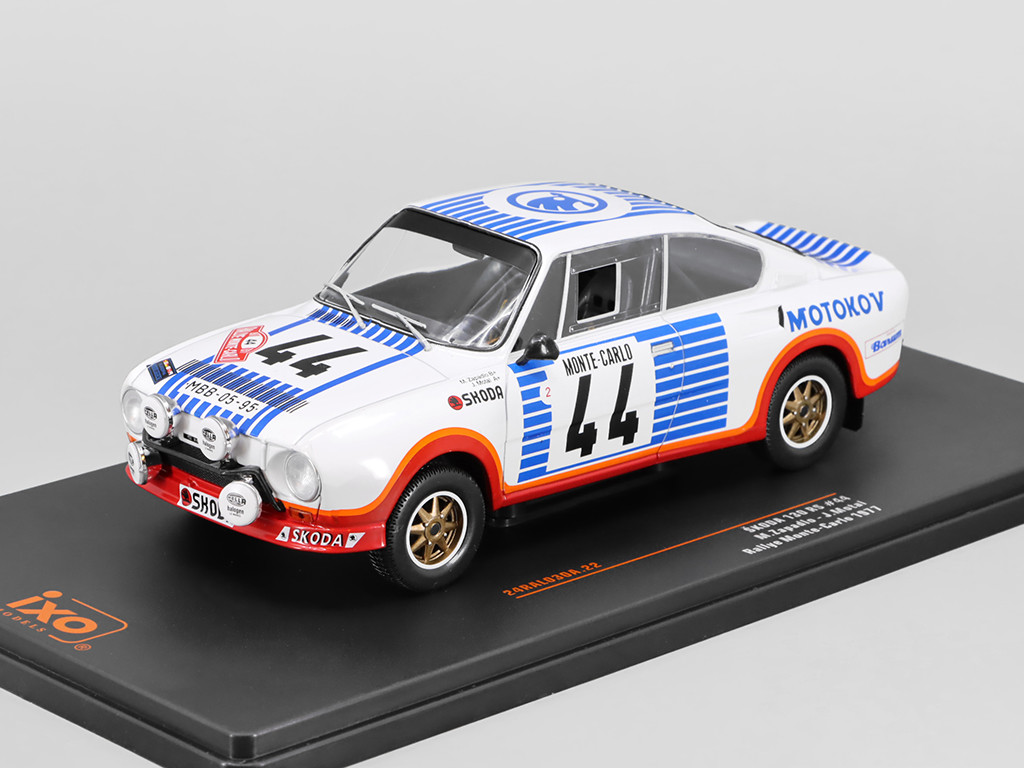 IXO Škoda 130 RS 44 Rallye Monte-Carlo 1977 Zapadlo Motal Models 1:24