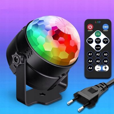 RGB LED projektor koule disco párty světlo žárovka + dálkové ovládání – Zboží Dáma