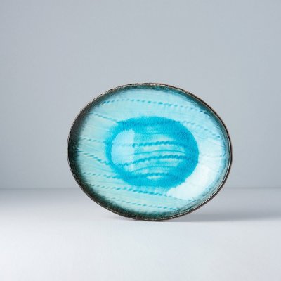 MADE IN JAPAN Oválný talíř Sky Blue 24 cm – Zboží Mobilmania
