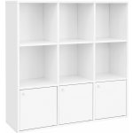 Knihovna / regál Stavang - 9 boxů - bílý, 97,5x97,5x29 cm – Zboží Dáma