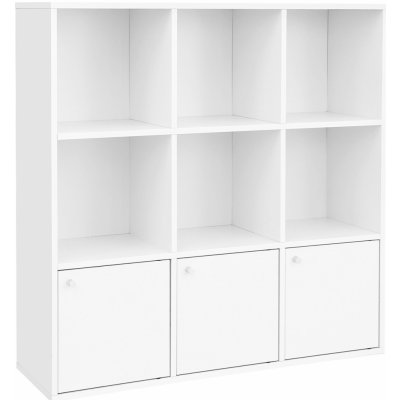 Knihovna / regál Stavang - 9 boxů - bílý, 97,5x97,5x29 cm – Zboží Dáma
