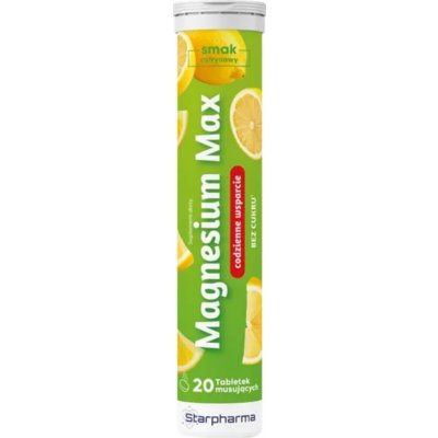 Starpharma Magnesium Max 20 šumivých tablet Citron – Hledejceny.cz