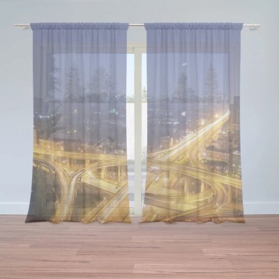 Sablio Záclony Křižovatka: 2ks 150x250cm – Hledejceny.cz
