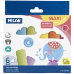 MILAN Křída kulatá barevná bezprašná Maxi 6 ks bliester – Zboží Dáma