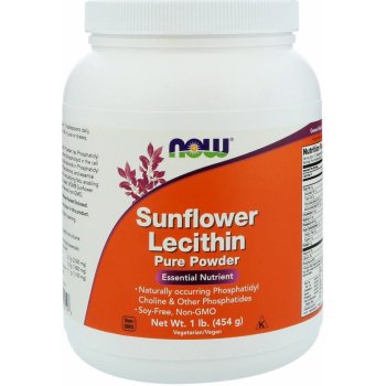 Now Sunflower Lecithin slunečnicový lecitin prášek 454 g