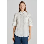 Gant rel luxury oxford stripe ss shirt bílá – Zboží Mobilmania