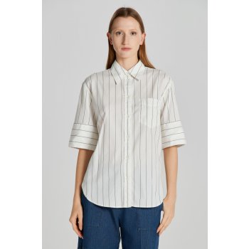 Gant rel luxury oxford stripe ss shirt bílá