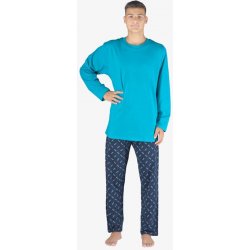 Gina 79147 pánské pyžamo dlouhé tm.modré