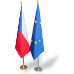 Komplet stojanu s průměrem 28 cm s interiérovou vlajkou ČR nebo EU Alerion – Hledejceny.cz