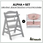 Hauck Alpha+ set 2v1 dřevěná , grey + polstrování Sweety – Hledejceny.cz