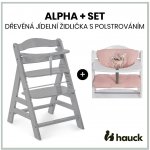 Hauck Alpha+ set 2v1 dřevěná , grey + polstrování Sweety – Zboží Mobilmania