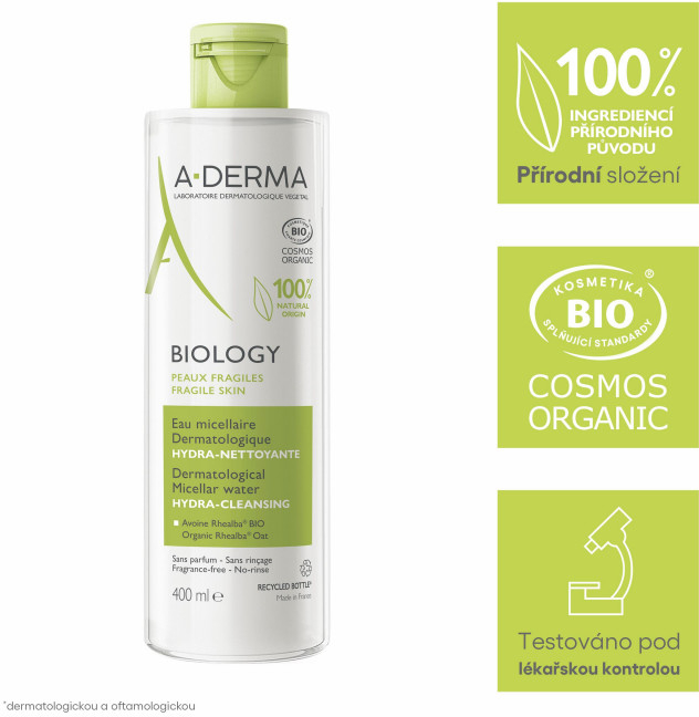 A-Derma Biology hydratační micelární voda 400 ml