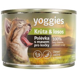 Yoggies Polévka pro kočky Krůta & losos 185g