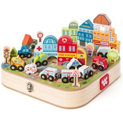 Woody Kufřík s městem a vláčkodráhou – Zboží Dáma