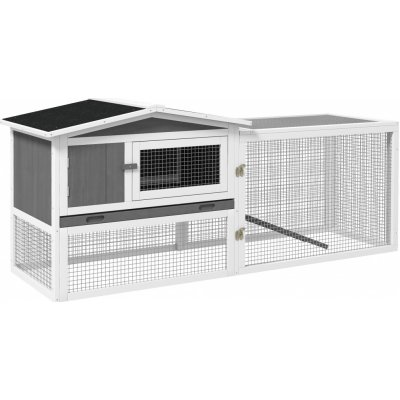 PawHut dřevěná králíkárna Mosi 1560 x 580 x 680 mm – Sleviste.cz