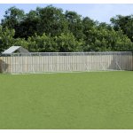 vidaXL Venkovní psí kotec se střechou stříbrný 1400 x 200 x 250 cm ocel – Zboží Dáma