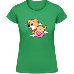 Gildan Soft-Style Design se srdíčkem a psem Irish Green – Sleviste.cz