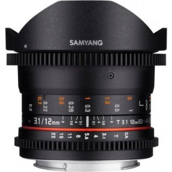 Samyang CINE 12mm T3,1 ED AS NCS VDSLR Fisheye Fujifilm X