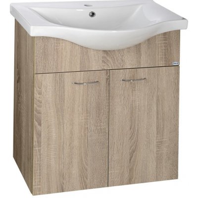 Aqualine KERAMIA FRESH umyvadlová skříňka 60,6x74x34 cm,dub platin – Zboží Mobilmania