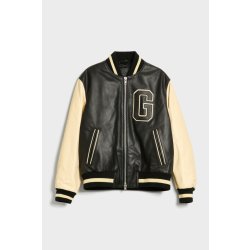 Gant Leather Varsity Jacket černá