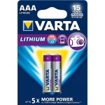 Varta Ultra Lithium 2ks AAA 6103301402 – Zboží Mobilmania