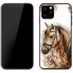 Pouzdro mmCase Gelové iPhone 11 Pro - hnědý kreslený kůň