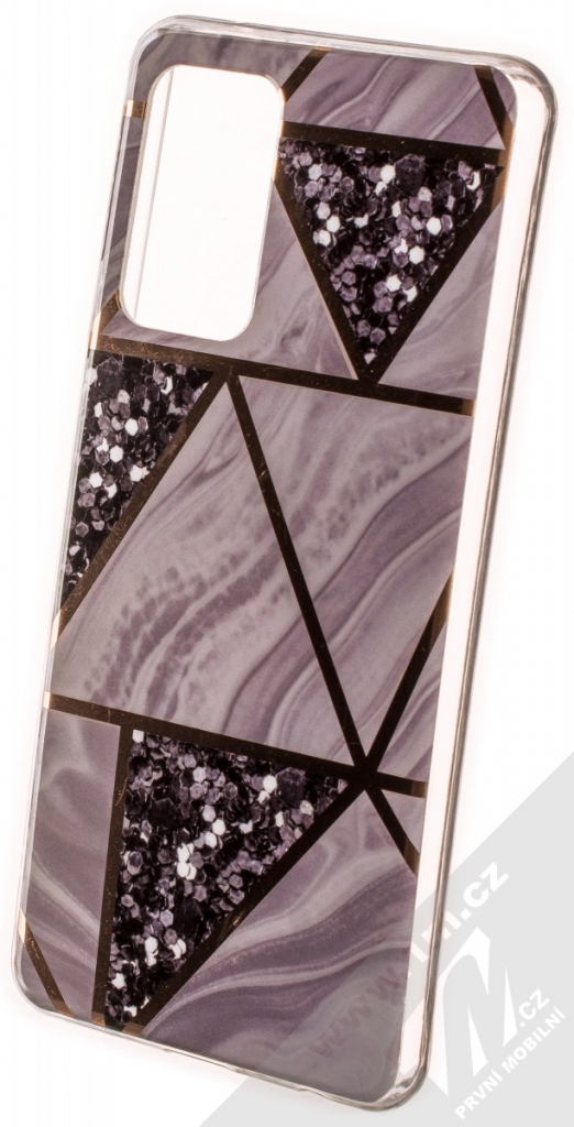 Pouzdro 1Mcz Geometric Marble Cover ochranné Samsung Galaxy A52, Galaxy A52 5G, Galaxy A52s 5G šedé