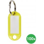 Přívěsek na klíče Klíčové závěsy, 100 ks, žluté – Hledejceny.cz