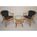 Axin Trading Ratanová sedací souprava Subaliu, tmavě šedý melír – Sleviste.cz