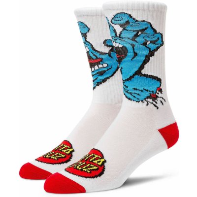 Santa Cruz ponožky SCREAMING SOCK WHITE WHITE – Zbozi.Blesk.cz