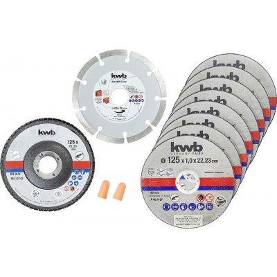 kwb 712042 sada řezných kotoučů 125 mm 10 ks nerezová ocel, kámen, ocel – Hledejceny.cz
